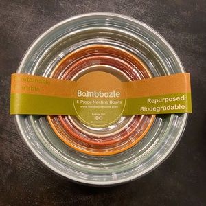Colorful 5-Bamboo Bamboozle Nested Bowls